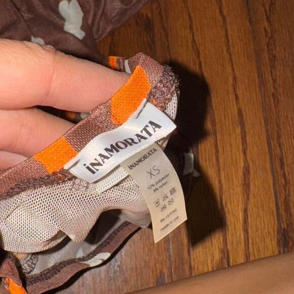 Brown and orange Inamorata swim cover up pants - Picture 2 of 2